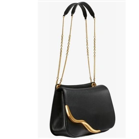 Donna Karan NY Malverne leather suede shoulder crossbody + Dust bag BLACK (Used) - Picture 3 of 16